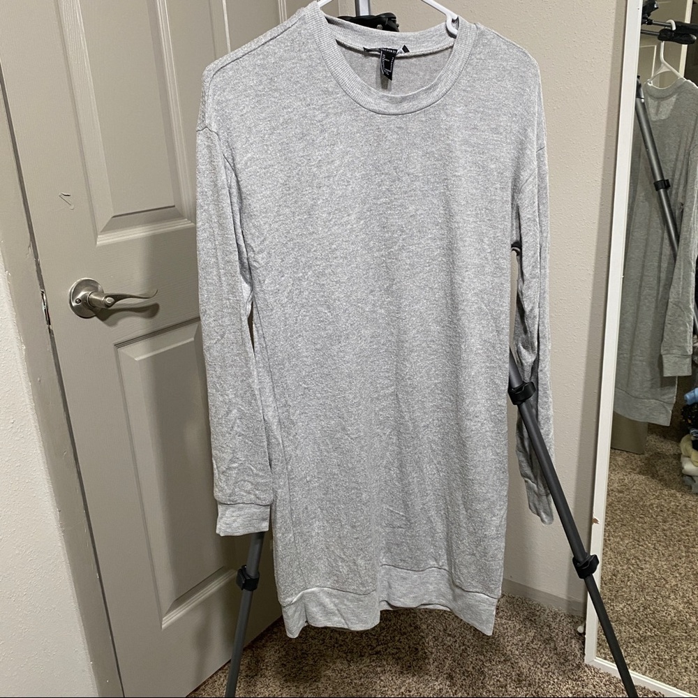 Grey sweater dress